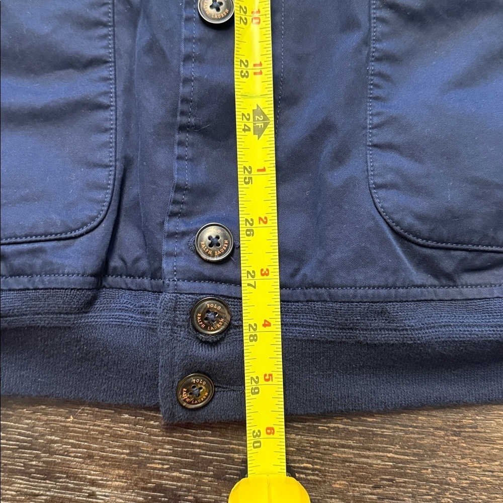 Vintage Polo Ralph Lauren Men's XXL Navy Plaid-Lined Button-Front Bomber - Picture 3 of 6